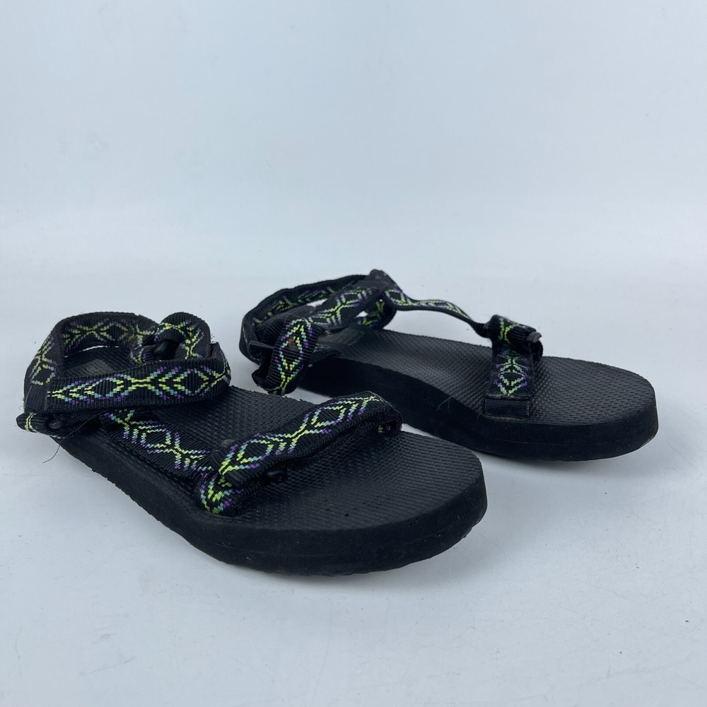 Unisex Kids Hiking Sandals Sz 10 Black Adjustable Straps Arch Support Waterproof